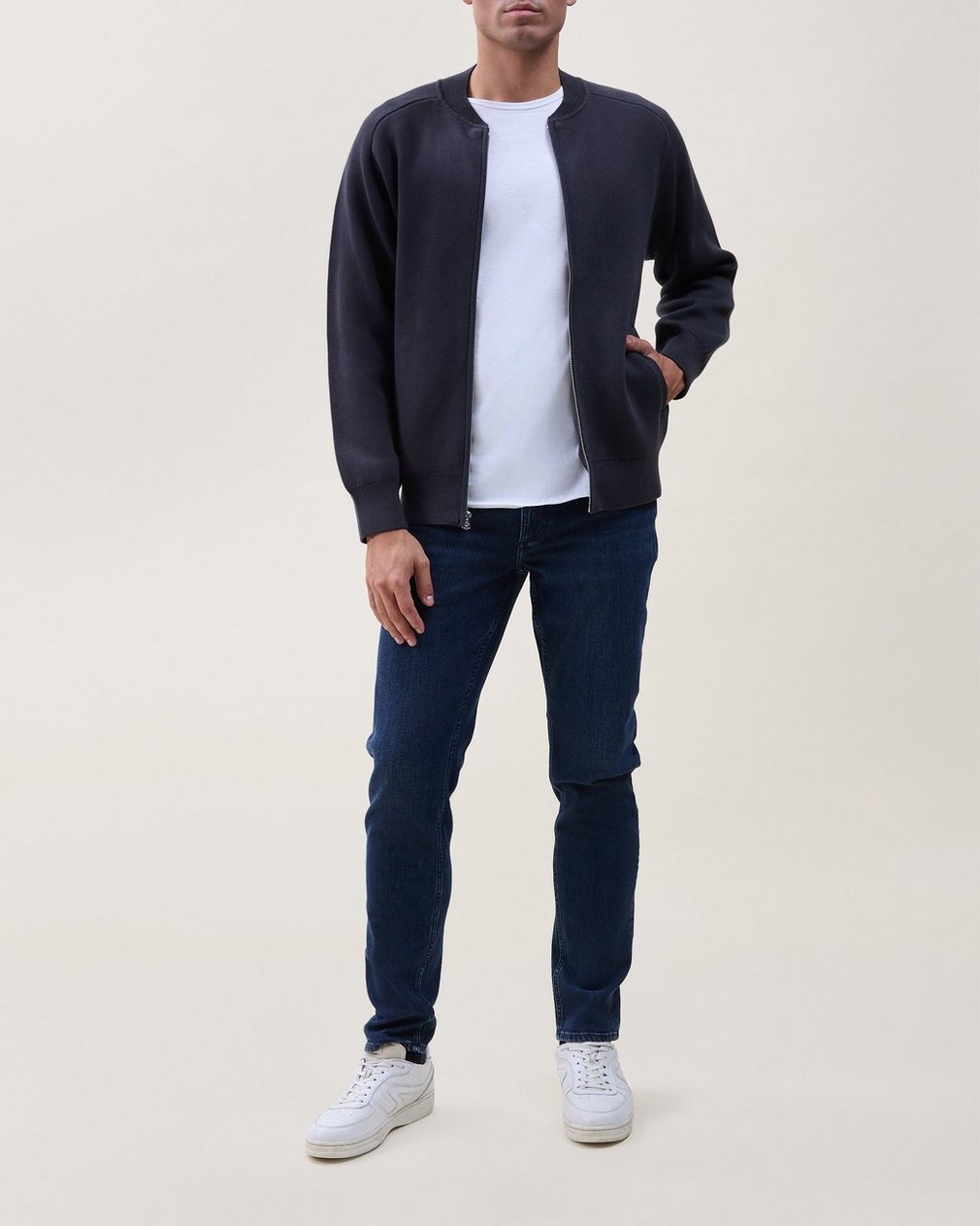 Shawn Zip-Up Sweater - Dark Grey