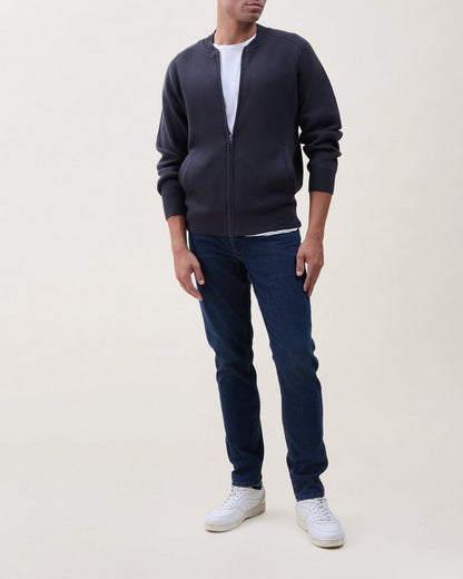 Shawn Zip-Up Sweater - Dark Grey