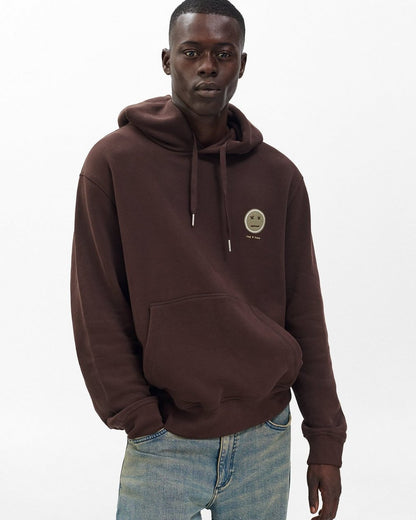 Sour Face Embroidered Hoodie - Brown Multi