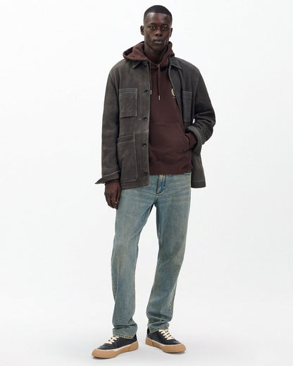 Sour Face Embroidered Hoodie - Brown Multi