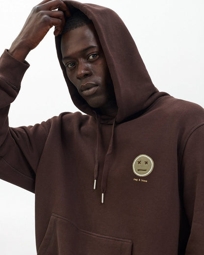 Sour Face Embroidered Hoodie - Brown Multi