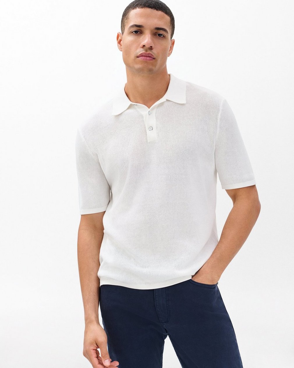 Harvey Knit Polo - Ivory