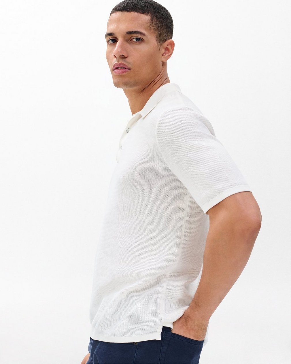 Harvey Knit Polo - Ivory