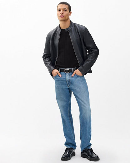 Crawford Wool-Cashmere Sweater Tee - Black