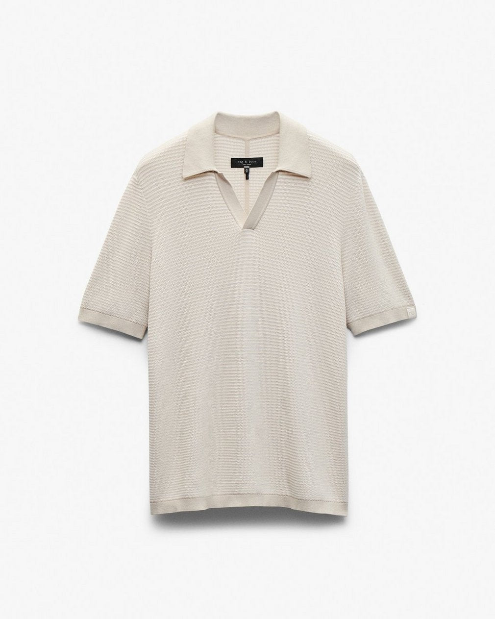 Harvey Knit Johnny Collar Polo - Desert Sand