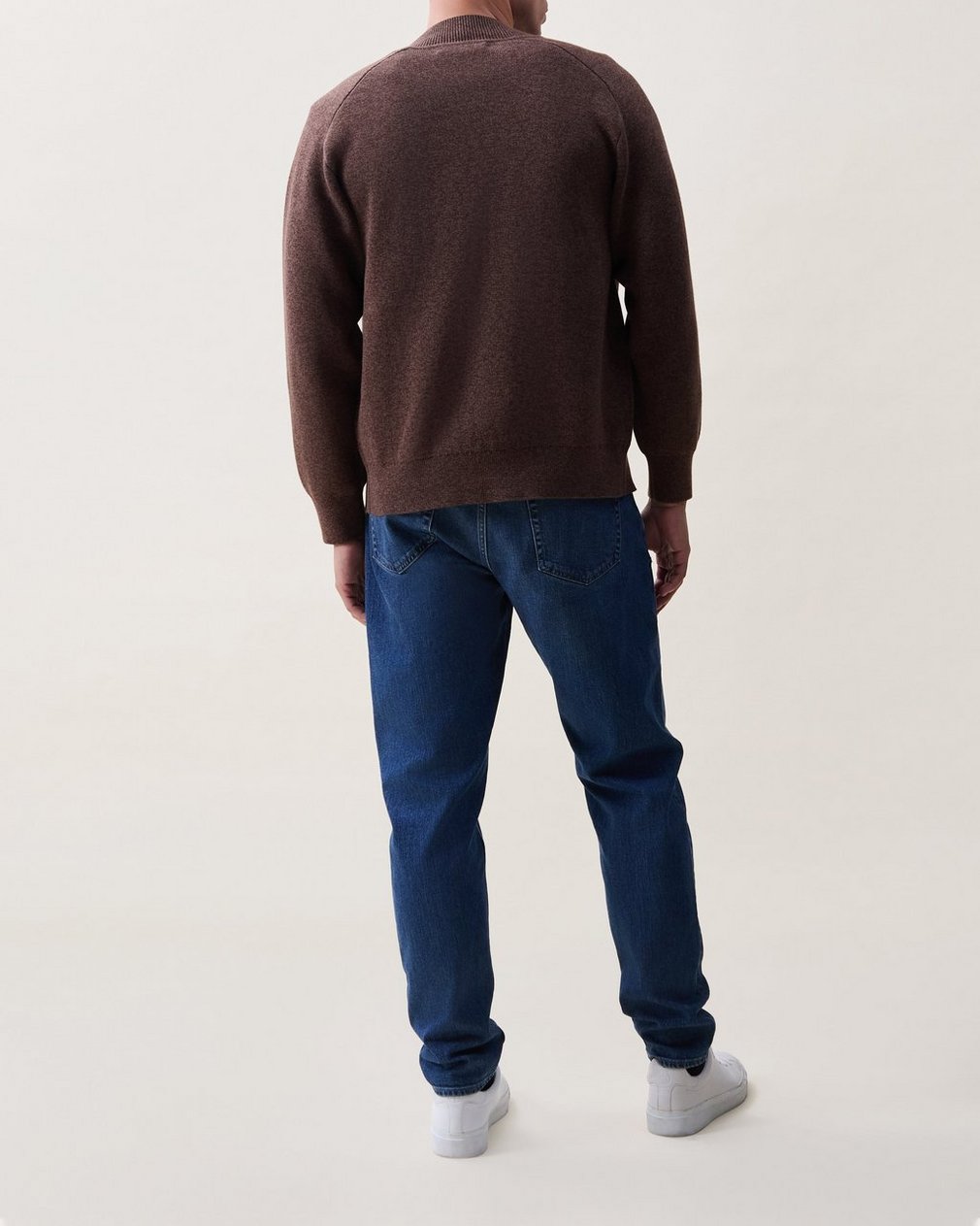 Shawn Marled Zip-Up Sweater - Espresso Marl