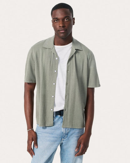 Avery Zuma Knit Shirt - Leaf Grey