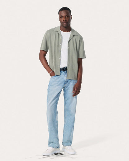 Avery Zuma Knit Shirt - Leaf Grey
