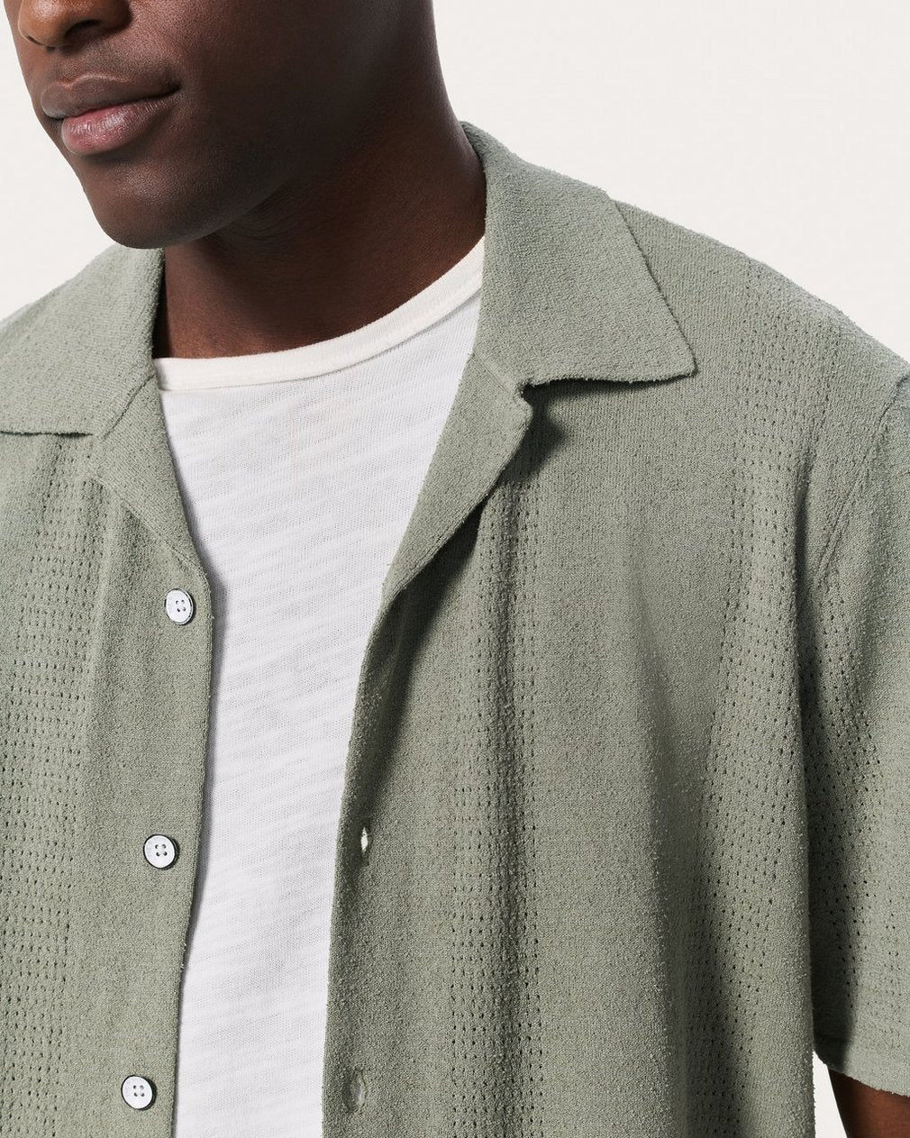 Avery Zuma Knit Shirt - Leaf Grey