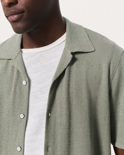 Avery Zuma Knit Shirt - Leaf Grey
