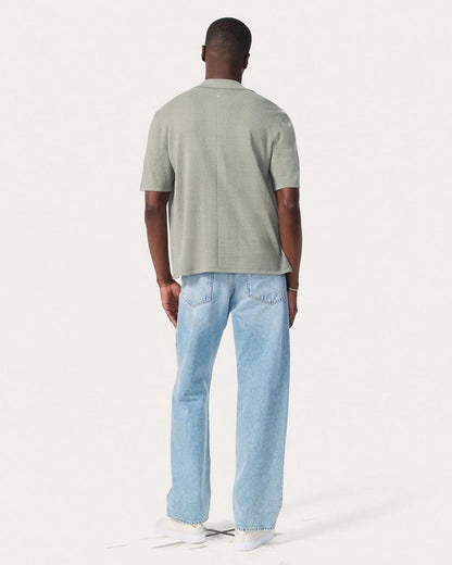 Avery Zuma Knit Shirt - Leaf Grey