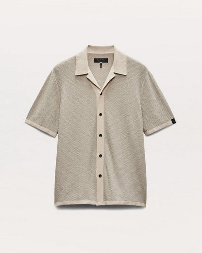 Avery Zig-Zag Zuma Knit Shirt - Light Tan