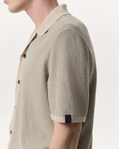 Avery Zig-Zag Zuma Knit Shirt - Light Tan