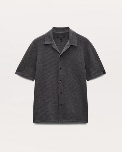 Avery Zig-Zag Zuma Knit Shirt - Dark Grey