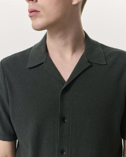 Avery Zig-Zag Zuma Knit Shirt - Dark Grey