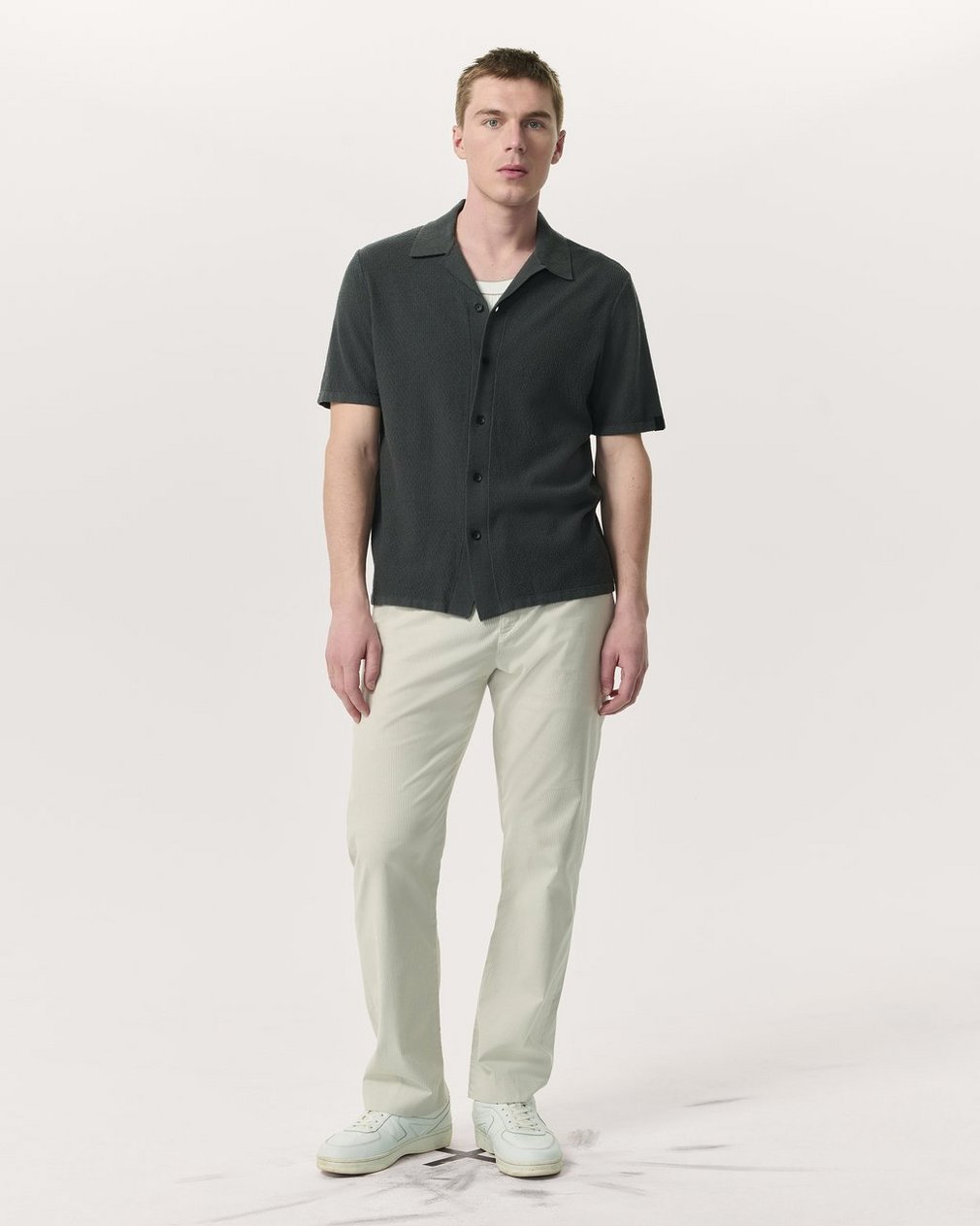 Avery Zig-Zag Zuma Knit Shirt - Dark Grey
