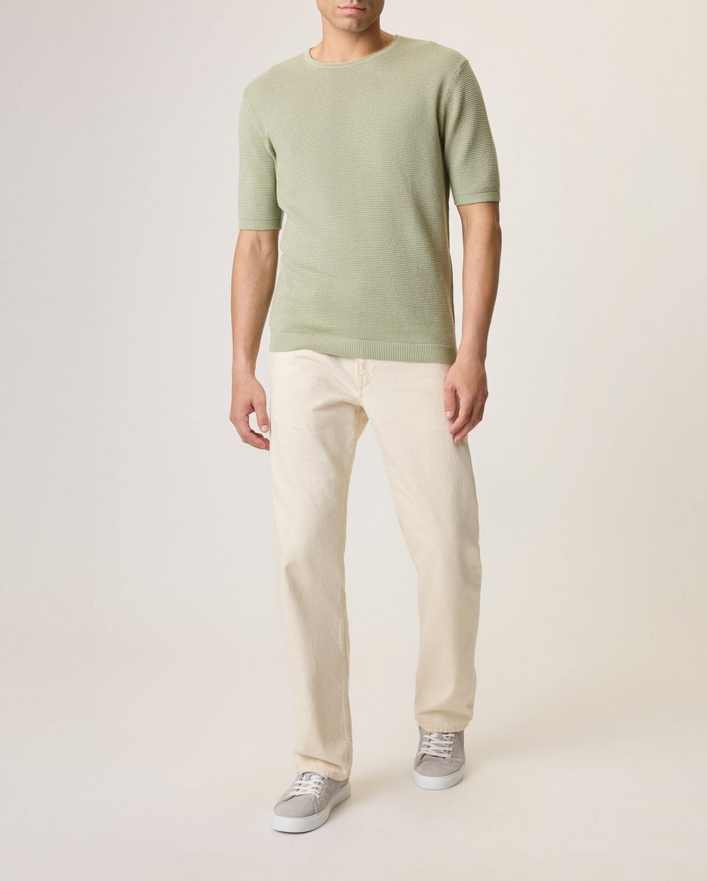 Lewis Cotton Short Sleeve Crew - Moss