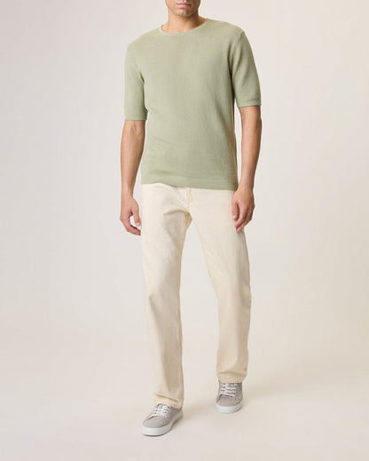 Lewis Cotton Short Sleeve Crew - Moss