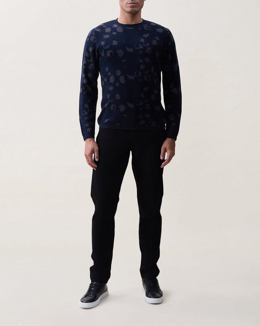 Russ Jacquard Crewneck Sweater - Salute Leopard