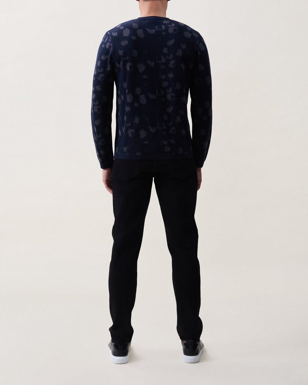 Russ Jacquard Crewneck Sweater - Salute Leopard