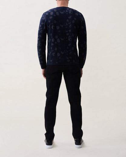 Russ Jacquard Crewneck Sweater - Salute Leopard