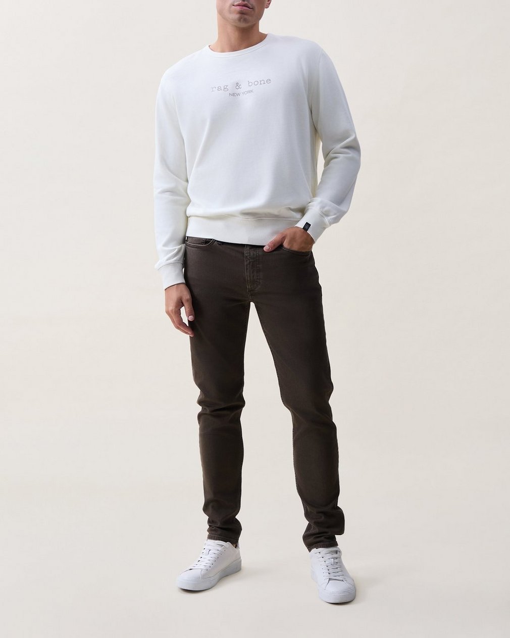 Massey Terry Sweatshirt - Chalk