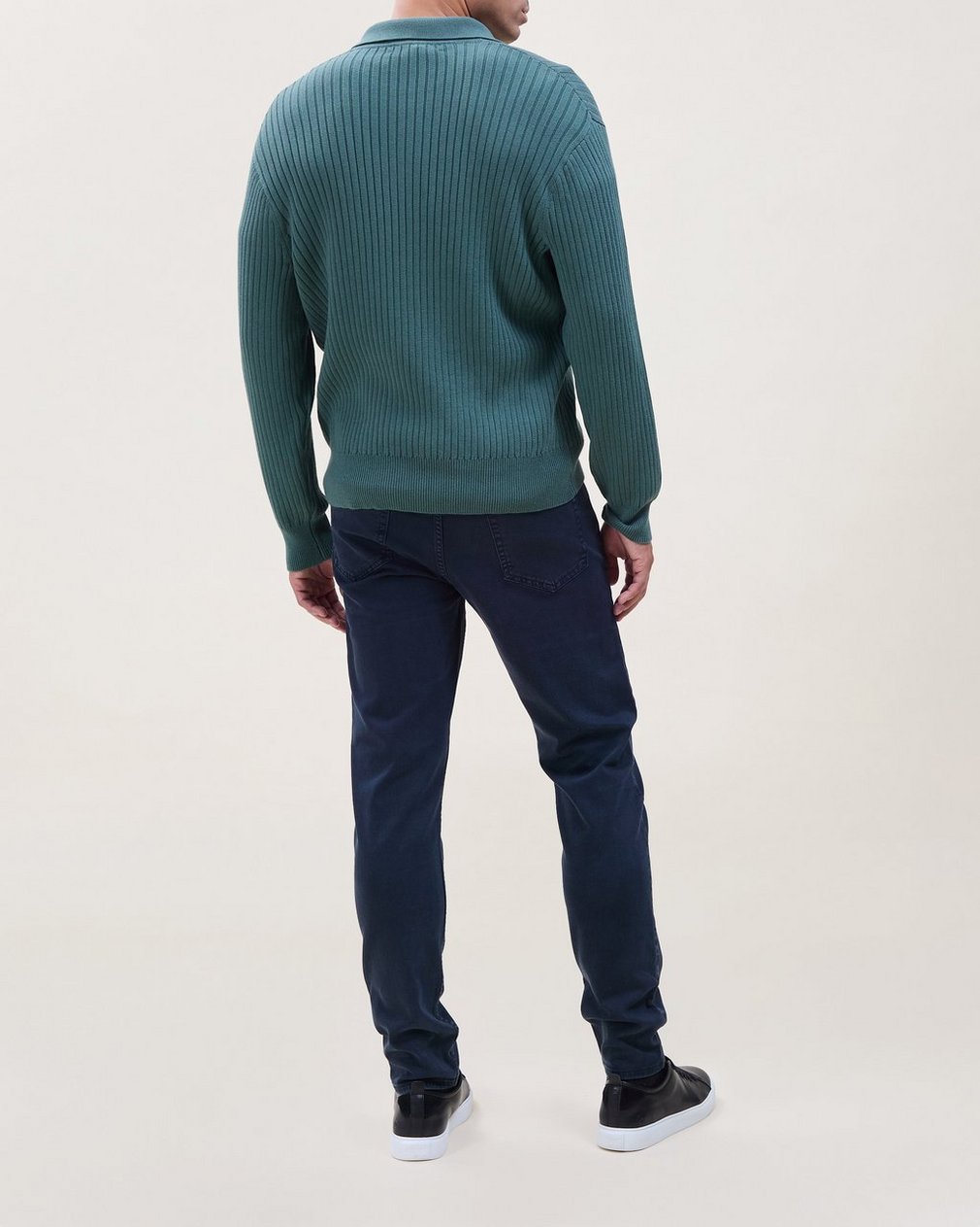 Curtis Ribbed Quarter-Zip Sweater - Pale Pine