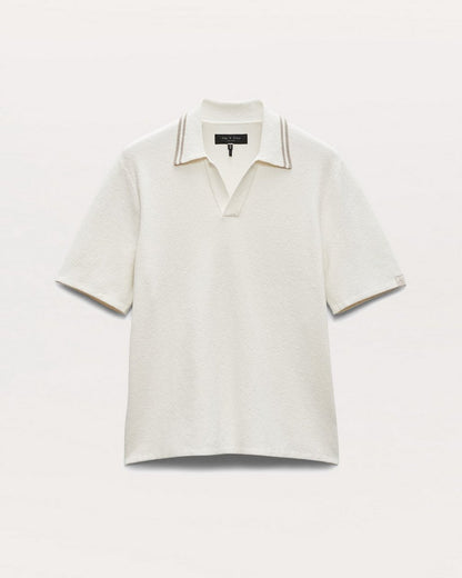 Zuma Johnny Collar Knit Polo Shirt - Ivory