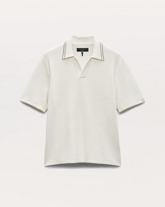 Zuma Johnny Collar Knit Polo Shirt - Ivory