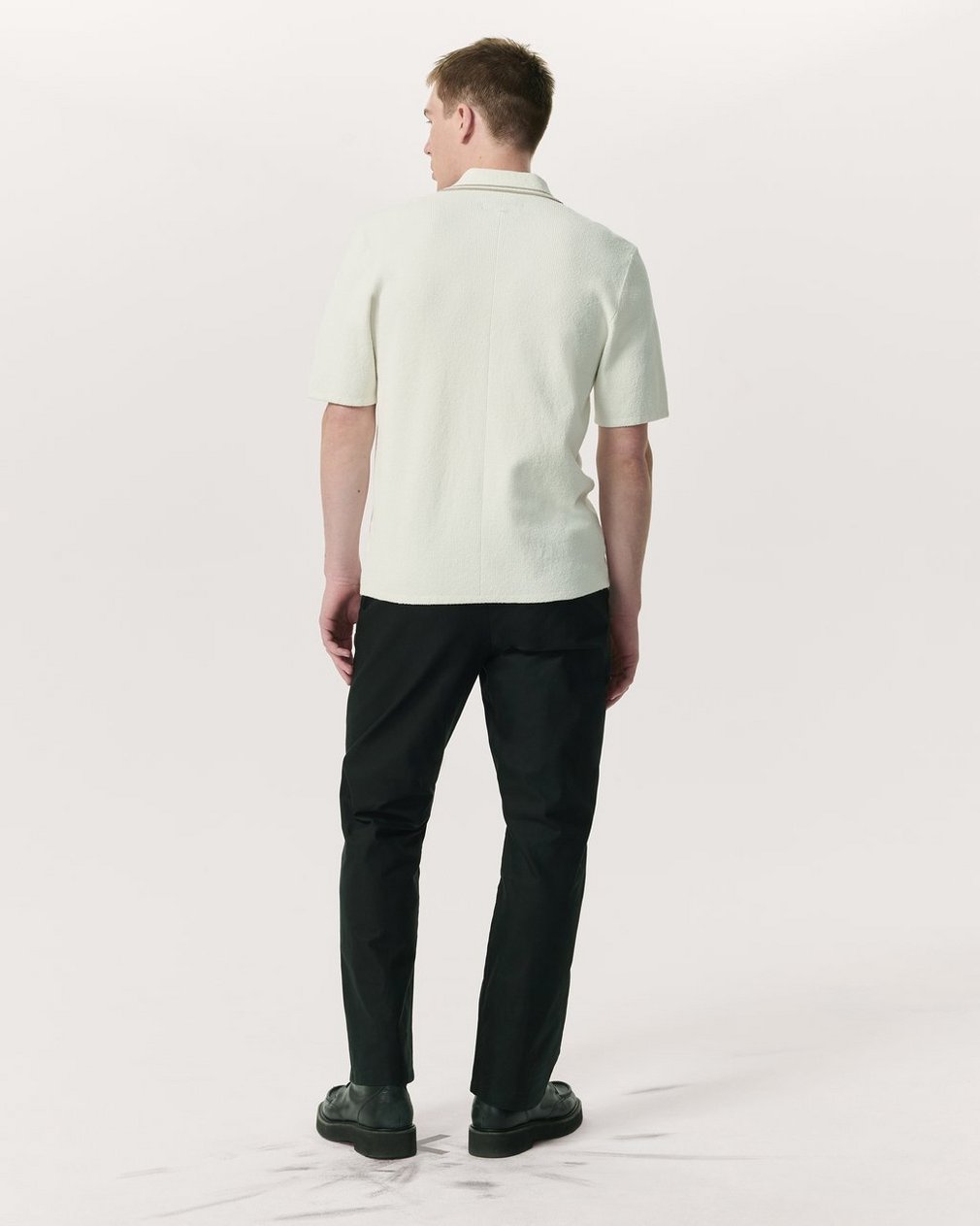 Zuma Johnny Collar Knit Polo Shirt - Ivory
