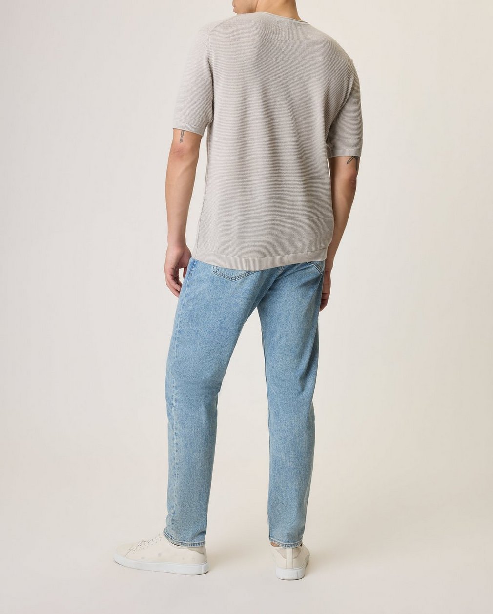 Lewis Cotton Short Sleeve Crew - Storm