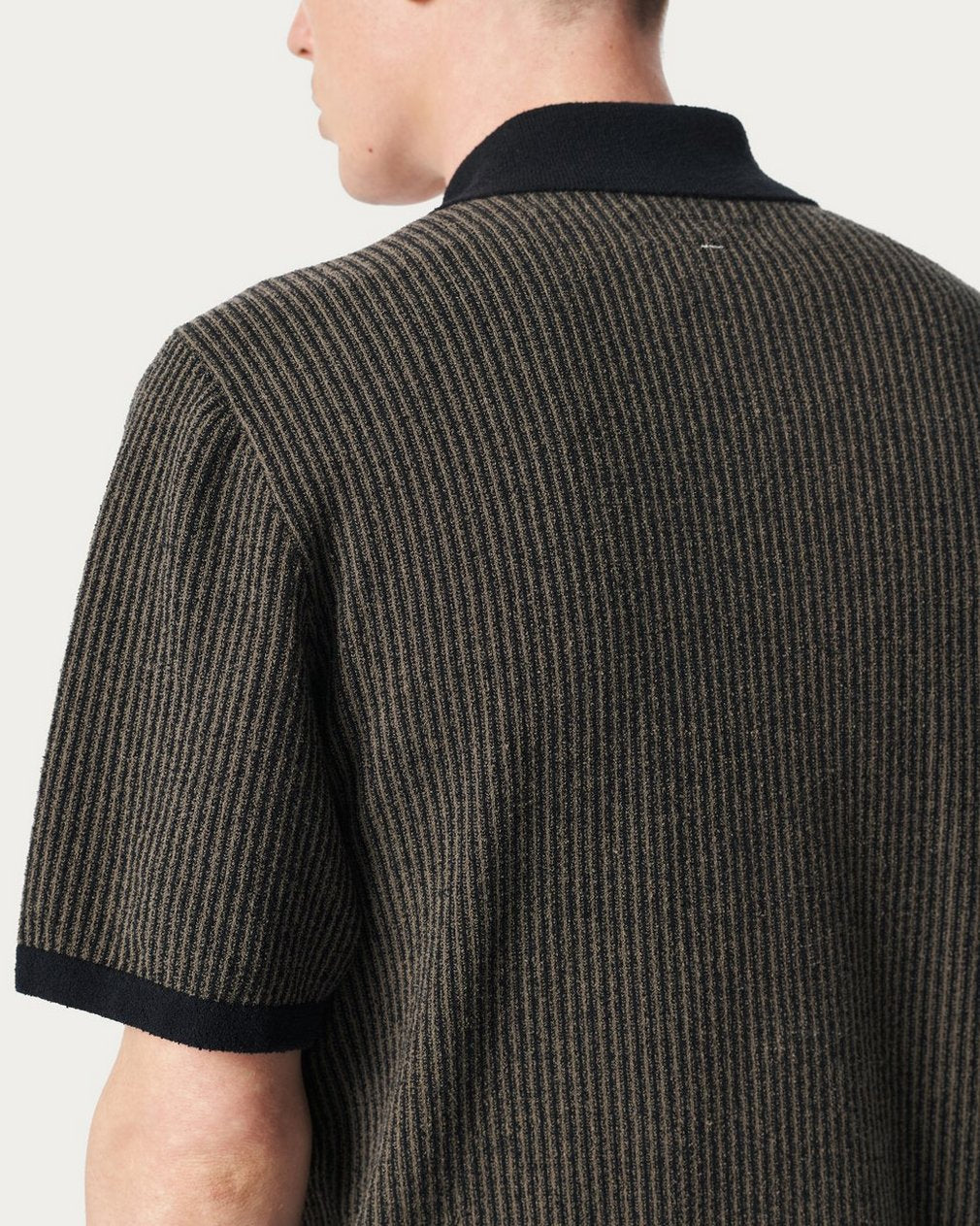 Zuma Zip Knit Polo Shirt - Black