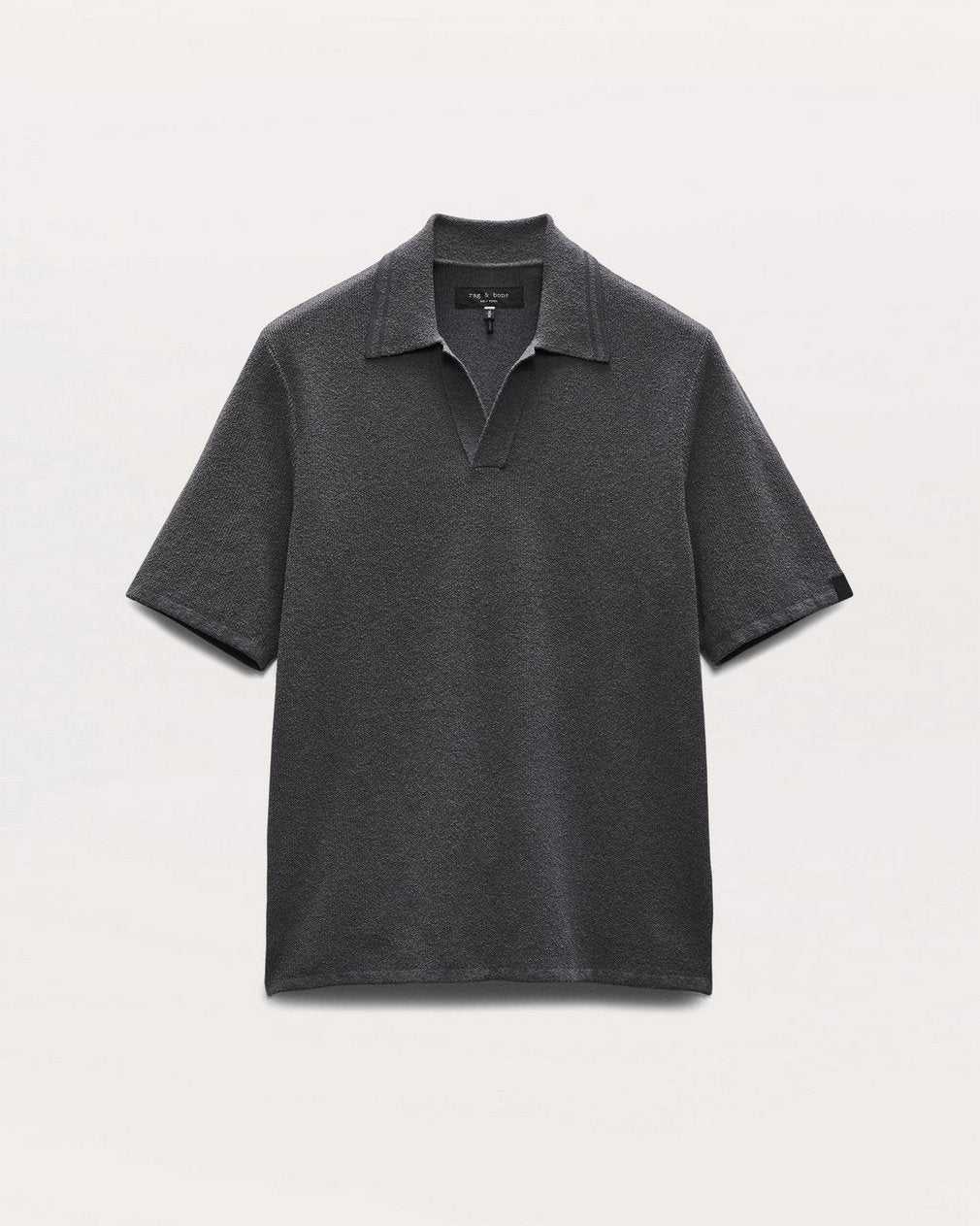 Zuma Johnny Collar Knit Polo Shirt - Dark Grey