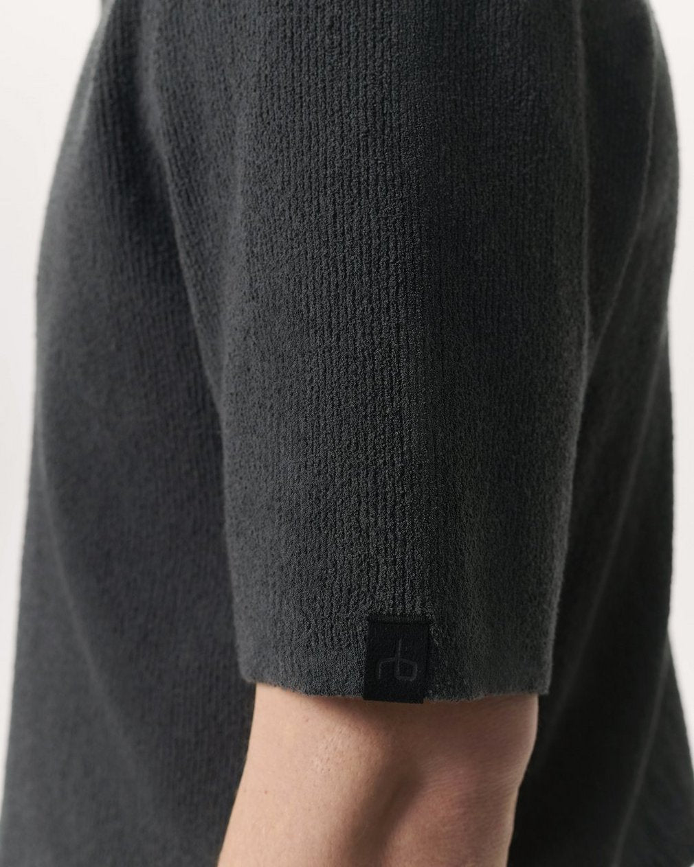 Zuma Johnny Collar Knit Polo Shirt - Dark Grey