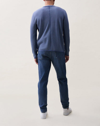 Mitch Cotton Sweater - Worn Indigo