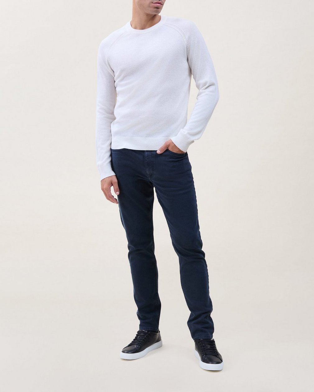 Vinny Wool-Cashmere Sweater - Chalk