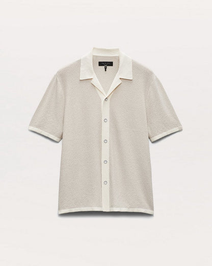 Avery Zig-Zag Zuma Knit Shirt - Ivory