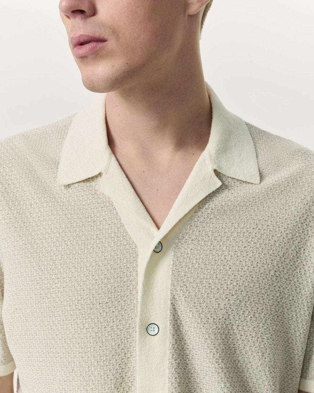 Avery Zig-Zag Zuma Knit Shirt - Ivory