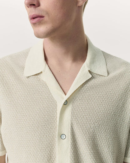 Avery Zig-Zag Zuma Knit Shirt - Ivory