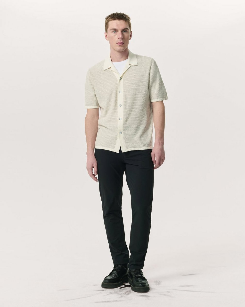 Avery Zig-Zag Zuma Knit Shirt - Ivory