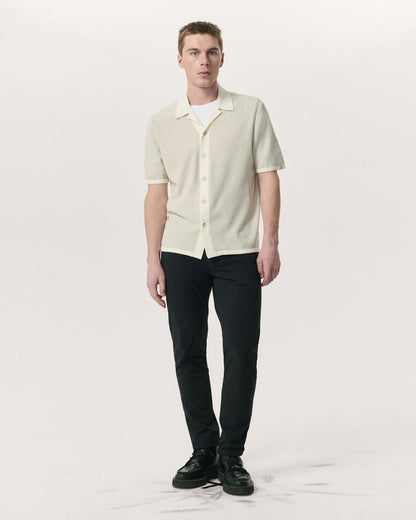 Avery Zig-Zag Zuma Knit Shirt - Ivory