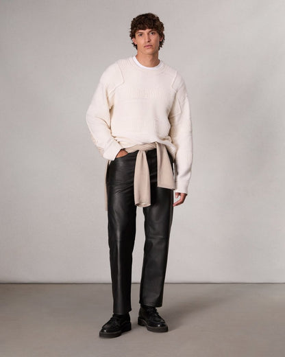 Colton Relaxed Fit Wool-Blend Sweater - Ivory