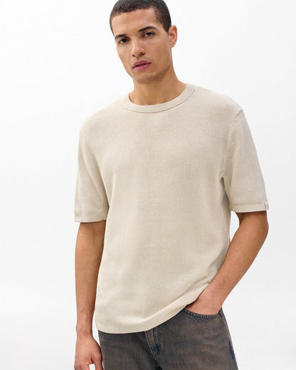 Harvey Crewneck T-Shirt - Desert Sand