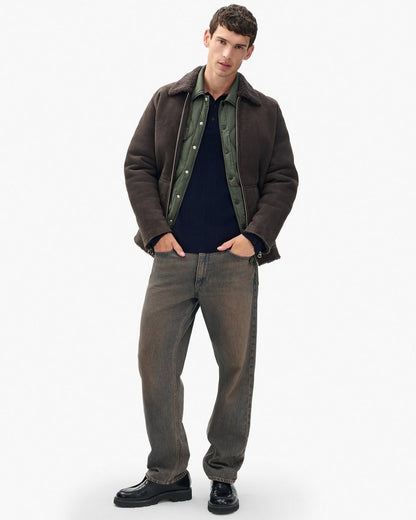 Crawford Wool-Cashmere Polo Sweater - Navy