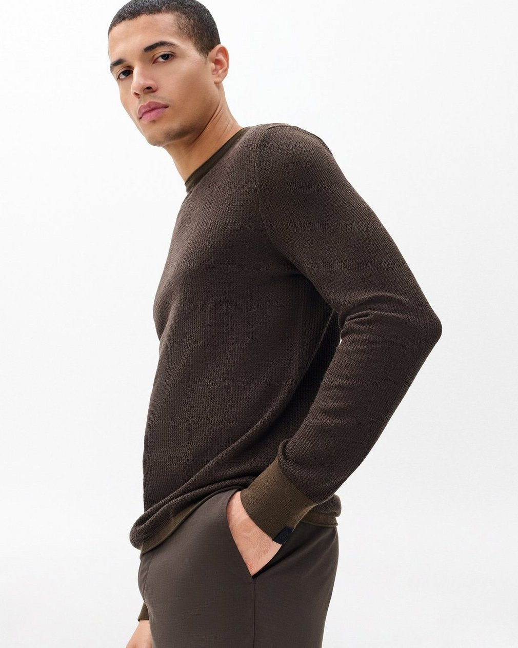 Gregory Crewneck Sweater - Stonewall