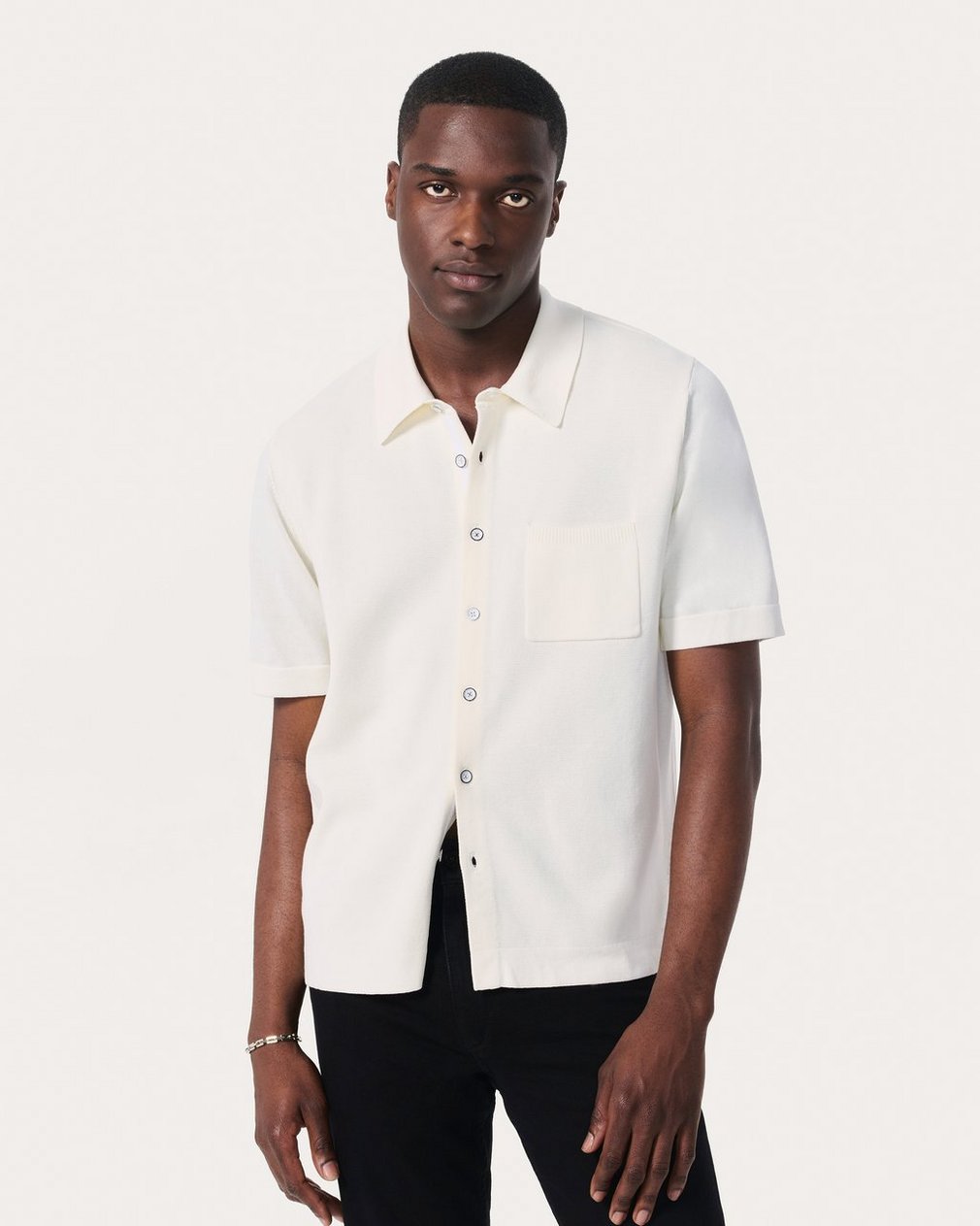 Dalton Knit Shirt - White