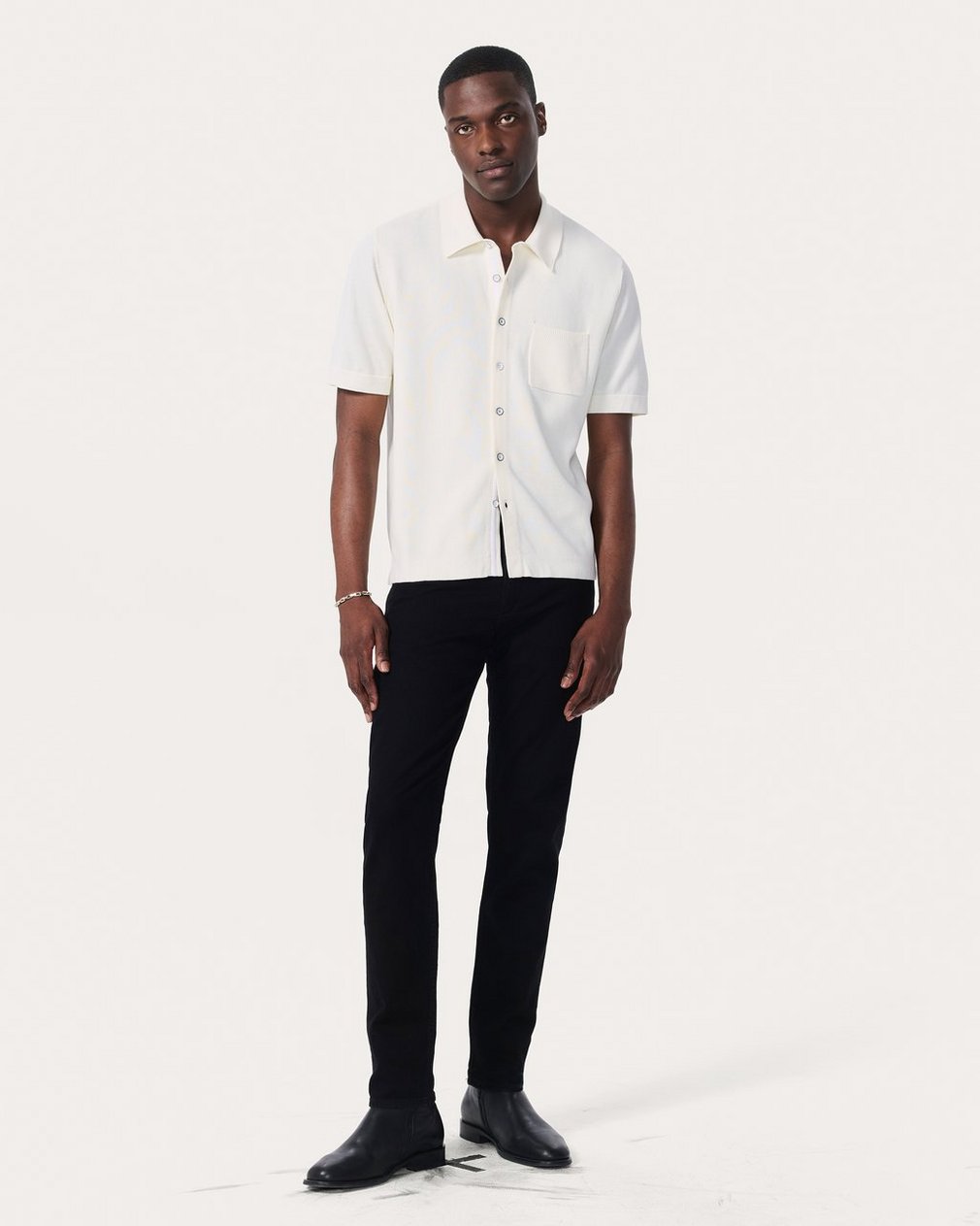 Dalton Knit Shirt - White