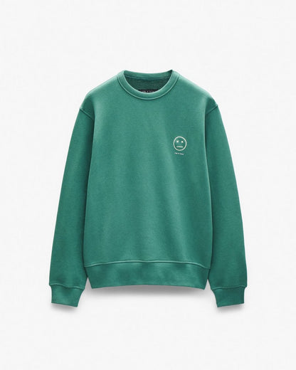 Sour Face Embroidered Sweatshirt - Pine Forest