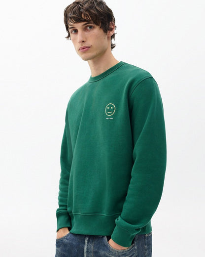 Sour Face Embroidered Sweatshirt - Pine Forest