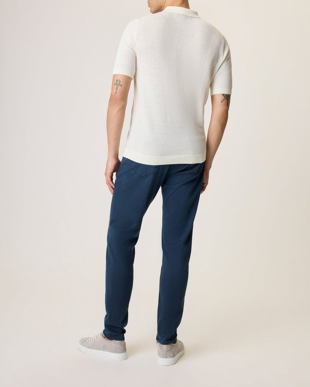 Lewis Cotton Polo Shirt - Ivory